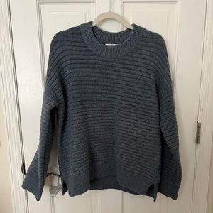 Madewell blue ribbed sweater